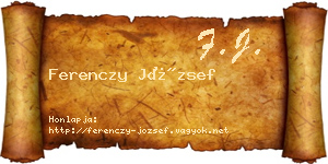 Ferenczy József névjegykártya