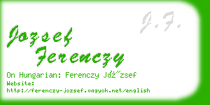 jozsef ferenczy business card